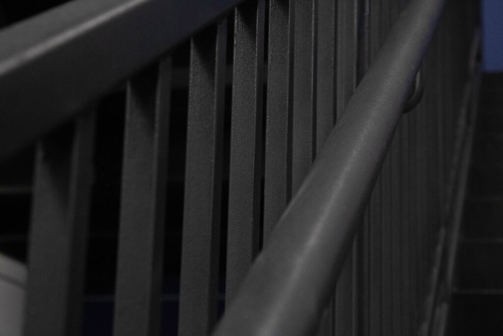 Close up image of carbon steel railings