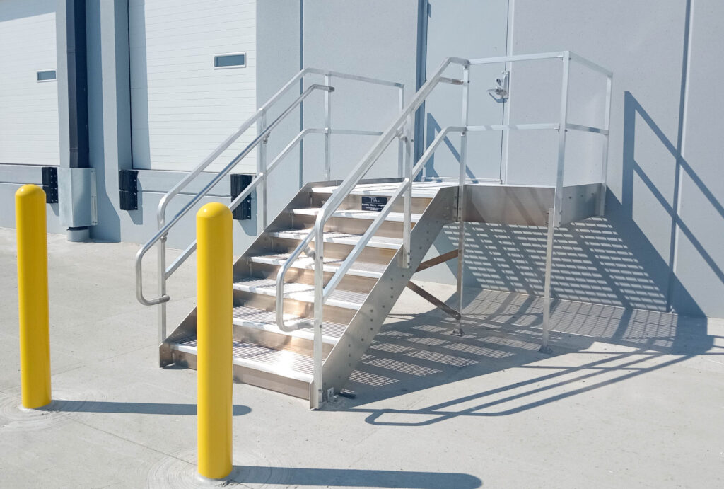 Image of dock stair on warehouse