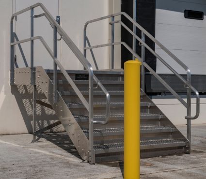 Dock stair on warehouse